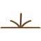 Ekena Millwork Richland Timber Gable Bracket, Western Red Cedar, 84"W x 42"H x 1 1/2"D x 3 1/2"F, 12/12 Pitch GBW084X42X0204RIC00SWR - alternate 5